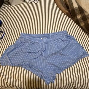 Princess Polly Blue and White Striped Shorts